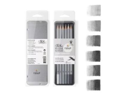 Conjunto de 6 Lápis Grafite Winsor & Newton