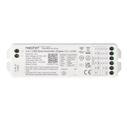Controlador zigbee dc12-48v - 5 em 1 (mono cct rgb rgbw rgb+cct)