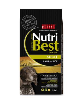 Picart Nutribest Cordeiro Adulto Pack económico : 4 x 15 kg