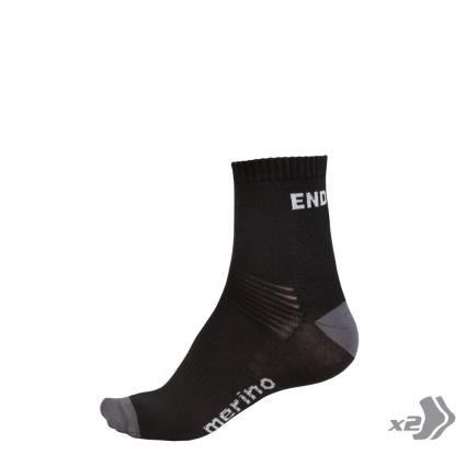 Endura Baabaa Merino Half Socks Preto EU 37-39.5 Homem