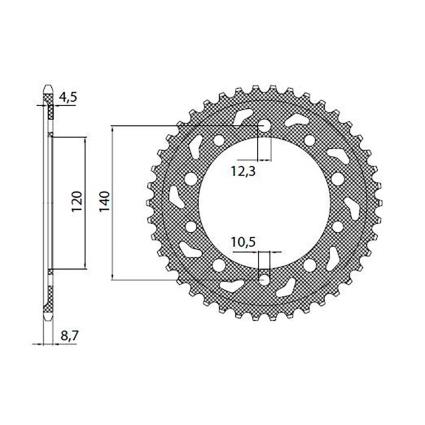 Sunstar Sprockets 530 Pitch 1-5500-45 Steel Rear Sprocket Prateado 45t