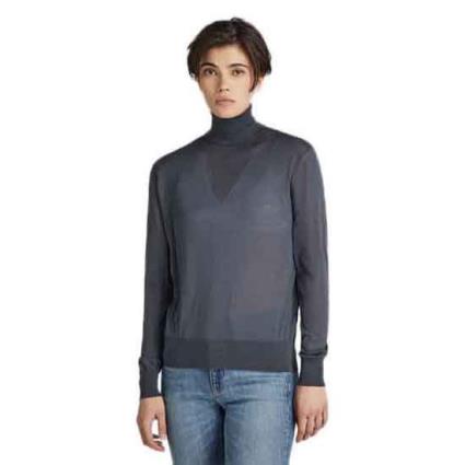 G-star Core Roll Neck Sweater Azul XS Mulher