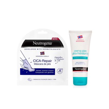 Fórmula Norueguesa Creme Pés Ultra-Hidratante 100ml + OFERTA Máscara Pés CICA-Repair