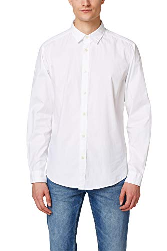 Camisa slim em popelina, mangas compridas