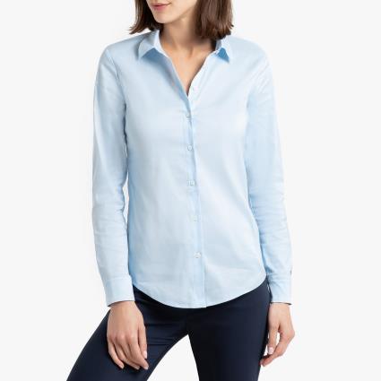 Camisa cintada, com mangas compridas
