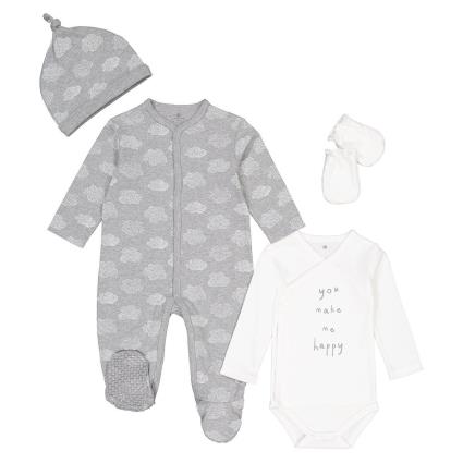 Collections Conjunto para recém-nascido, em algodão, prematuro-12 meses
