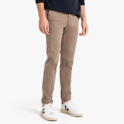 Calças chino slim em algodão stretch