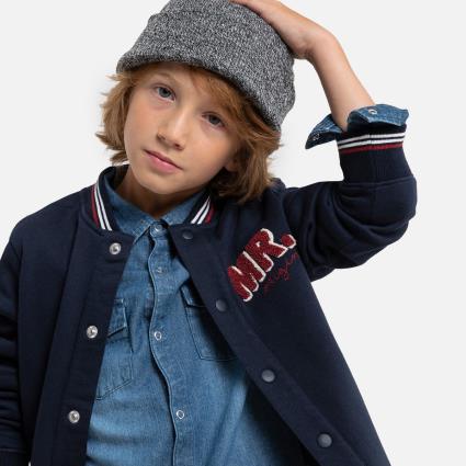 Collections Sweat estilo Teddy com molas de pressão, em moletão, 3-12 anos