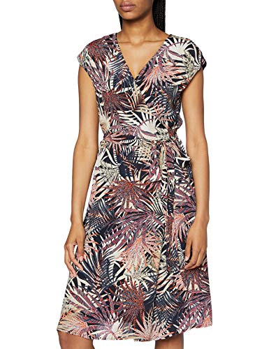Vestido envelope, mangas curtas