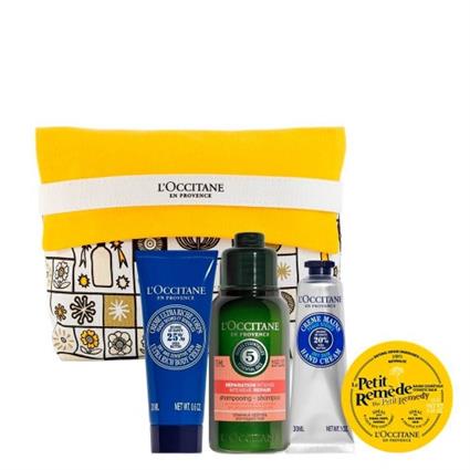 ESTUCHE BÁLSAMO LE PETIT   15 GR + CHAMPÚ REPARADOR   75 ML + CREMA DE MANOS KARITE   30 ML