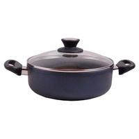 Panela de indução de 24 cm / 8 cm de altura 1 unidade (Preto) - Skk