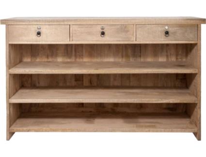 Móvel de Bar CALICOSY 3 gavetas (Castanho - Madeira - 180.5x121x104.5 cm)