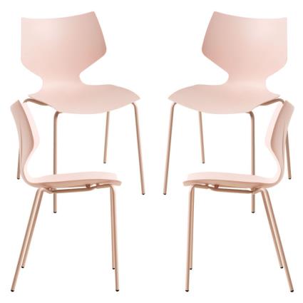 Presentes Miguel - Pack 4 Cadeiras Plecy - Rosa