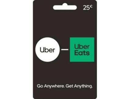 Cartão Uber Eats 25 Euros (Formato Digital)