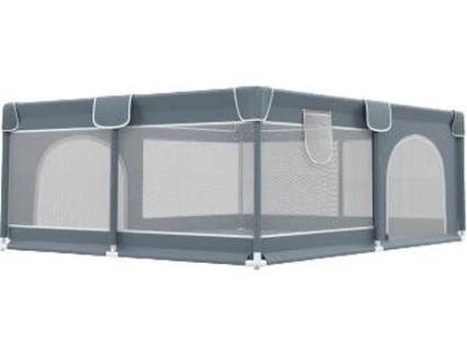 Parque Infantill MCBABY com Proteções Nas Uniões (Cinzento Escuro - 150x180 cm - 2 Portas)