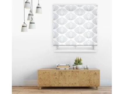 Estore de Rolo HAPPYSTOR Acacia Impressão Digital Gostar Blanco-Celeste 85x250 cm