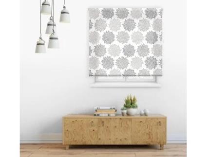 Estore de Rolo HAPPYSTOR Amelia Impressão Digital Gostar Negro 165x250 cm