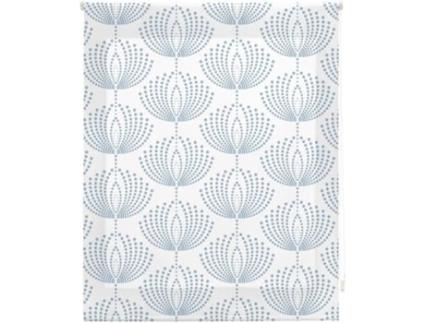 Estore de Rolo HAPPYSTOR Acacia Impressão Digital Gostar Hueso-Azul 170x180 cm