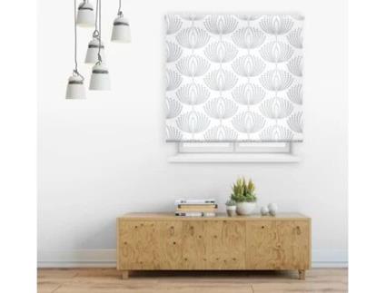 Estore de Rolo HAPPYSTOR Acacia Impressão Digital Gostar Blanco-Celeste 125x250 cm
