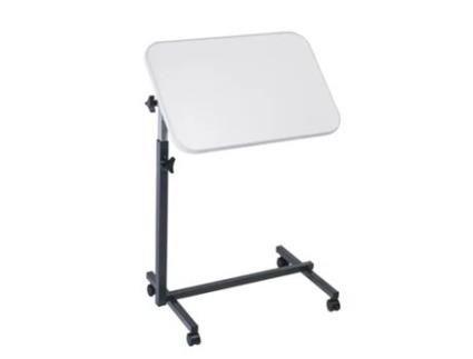 Mesa Auxiliar HERDEGEN Dobrável com Rodas para Cama e Sofá Cinza