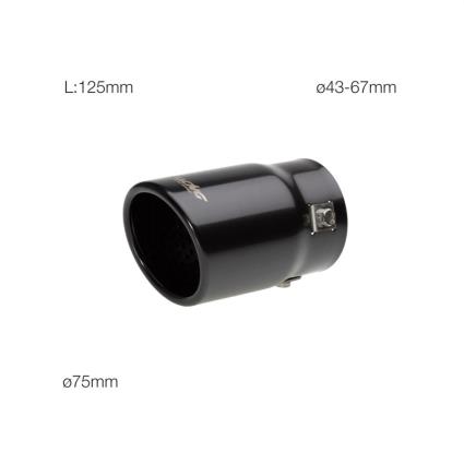 Ponta de escape simoni racing 75 preto