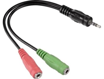 Adaptador  54573 (Adaptador Audio Jack 3.5 macho para 2 Jack fêmea - Fêmea-Macho - 0.1cm)