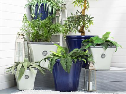 Vaso decorativo para plantas ? 55 cm azul marinho KOKKINO