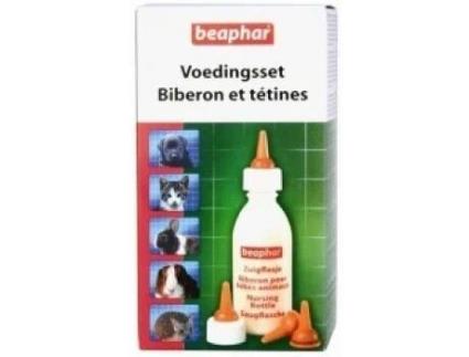 Biberão para Cães, Gatos e Roedores  (Biberão + 4 tetinhas + Escovilhão) (Branco - 35ml - 35ml)