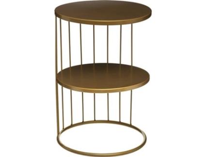 MESA DE CENTRO DOURADA MODELO KOBU