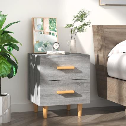 vidaXL Mesa de cabeceira 40x35x47,5 cm sonoma cinzento