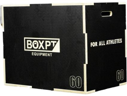 Caixa de Pliometria BOXPT em Madeira Preta 50/60/75cm
