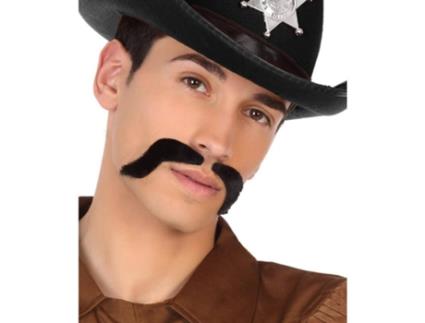 Bigode DISFRAZZES Preto De Cowboy