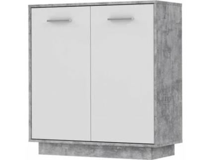 Móvel de Arrumação Madeira Cinzento Claro Branco .