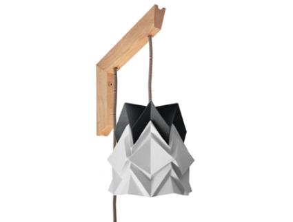 Aplique de parede MOKUZAI HOUSEKI feito à mão em Papel e Madeira