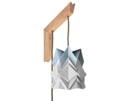 Aplique de parede MOKUZAI HOUSEKI feito à mão em Papel e Madeira