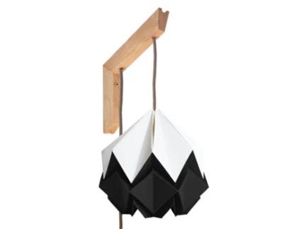 Aplique de parede MOKUZAI HANAHI feito à mão em Papel e Madeira