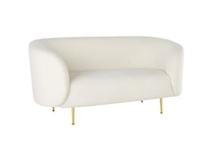 Sofá BELIANI Loen (Poliéster - Branco - 70 x 155 x 79)