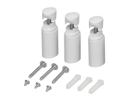 Conjunto de suportes de radiador de secagem de toalhas brancas