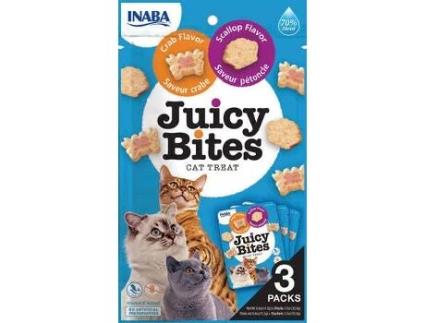 Snack para Gatos INABA Juicy Bites (33.9 g - Seca - Sabor: Vieira e Caranguejo)