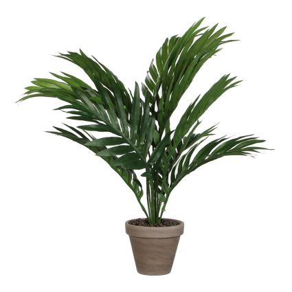 PALMEIRA AMARELA OU ARECA PVC COM VASO CINZENTO D11.5CM-H45XD60CM