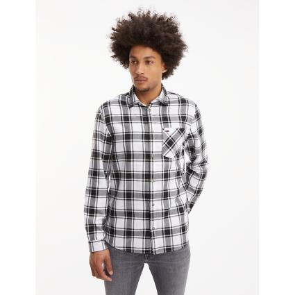 Tommy Jeans Camisa slim em flanela aos quadrados
