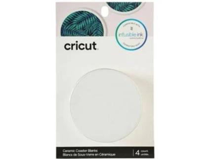 Base para Copos CRICUT Redondo Cerâmica Branco (4un)