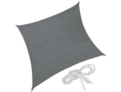 Toldo TECTAKE de Polietileno Quadrado, Cinzento