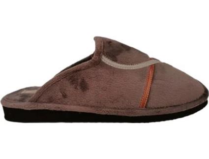 Pantufas AMOROS Cinhas Têxtil Homem (39 - Cinzento)