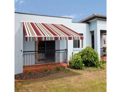 Toldo Completo com Motor SMARTSUN Lona de Poliéster (Bordeaux e Bege - 4x2,5m)