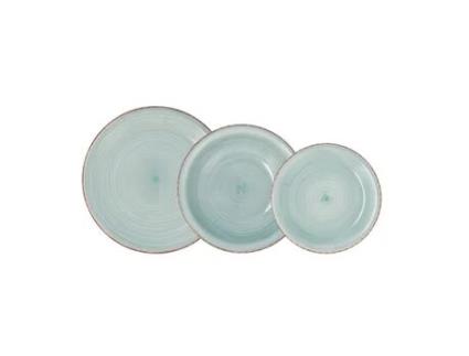 Conjunto de Louça Quid Vita Aqua Cerâmica Azul Se.
