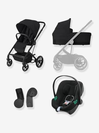 Carrinho de bebé trio CYBEX Balios S Lux 3-in-1 preto escuro liso