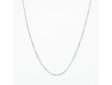 Colar RIBASTORE Curb 3 (Aço - Prateado - 50 cm)