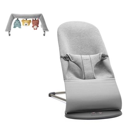 Babybjorn Espreguiçadeira bliss jersey 3d com brinquedos, soft friends