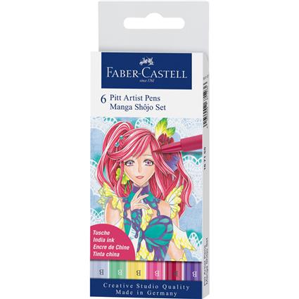 Marcador Art?stico Pitt Faber-castell Manga Sh?jo 6 Cores